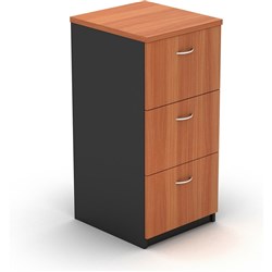 OM FILING CABINET 3 DRAWER W468 x D510 x H990mm Cherry Charcoal