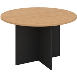 OM ROUND MEETING TABLE D1200 x H720mm Beech Charcoal