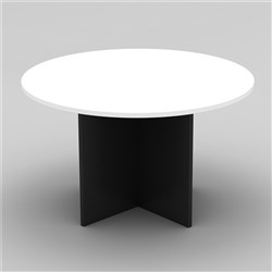 OM ROUND MEETING TABLE D900 x H720mm White Charcoal