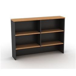 OM HUTCH W1350 x D325 x H1080mm Beech Charcoal