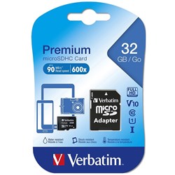 Verbatim Memory Card Micro SDHC 32GM