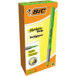 BIC Briteliner Highlighter Chisel Green Pack of 12