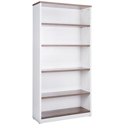 OM Premiere Bookcase W900 x D320 x H1800mm Casnan White