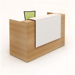 SORRENTO RECEPTION COUNTER W 1800 x D 840 x H 1150mm White/Beech