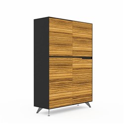 NOVARA BUFFET W 1825 x D 425 x H 1250mm Zebrano/Black