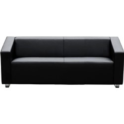 CUBE LOUNGE W 2000 x H 880 x D 720mm Black Leather