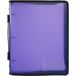 Marbig Zipper Binder A4 3 O Ring 25mm Zip Closure Purple