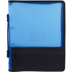 Marbig Zipper Binder A4 2 O Ring 25mm Zip Closure Blue