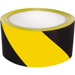 CUMBERLAND WARNING TAPE 48Mm X 45M Black Yellow