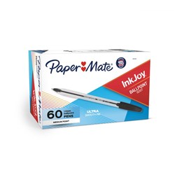 Papermate 50 Inkjoy Ballpoint Pen 1.0mm Black Pack of 60