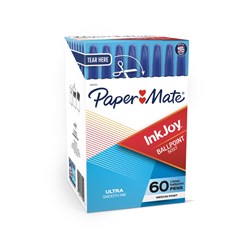 Papermate 50 Inkjoy Ballpoint Pen 1.0mm Blue Pack of 60