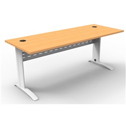 RAPID SPAN DESK W1800xD700xH730mm Beech Top White Legs