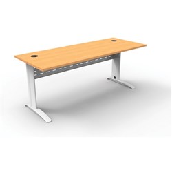 RAPID SPAN DESK W1500xD700xH730mm Beech Top White Legs