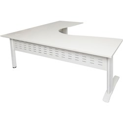 RAPID SPAN CORNER WORKSTATION 1800W x 1500W x 700D x 730mmH NW with White Frame