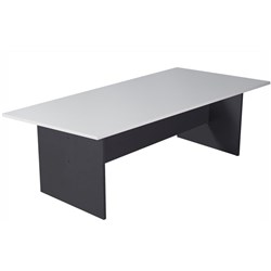 RAPIDLINE BOARDROOM TABLE RECTANGLE 2400Wx1200Dx730mmH Natural White/Ironstone