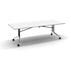 RAPIDLINE FOLDING BOARDROOM TABLE 2400Wx1000Dx743mmH Natural White