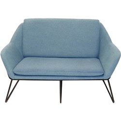 CARDINAL LOUNGE CHAIR 2 SEATER 1335W x 690D x 890mmH Light Blue