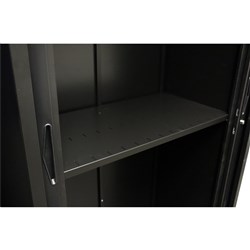 GO TAMBOUR SLOTTED SHELF 1200mmW Black