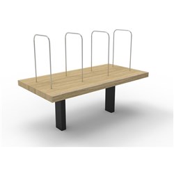 Rapidline Desk Mounted Shelf 600Wx300Dx450mmH Natural Oak