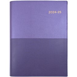 Collins Vanessa Financial Year Diary A4 1 Day to a Page 30min Purple