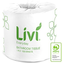 Livi Basics Toilet Paper Rolls 2 ply 100 Sheets Box of 48
