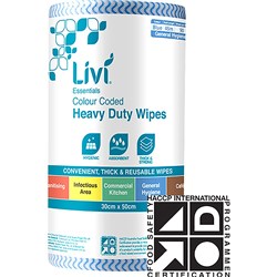 Livi Essentials Commercial Wipes 90 sheet Blue