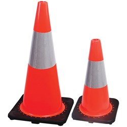 Reflective Traffic Cone PVC Orange High Visibility H450xW270xD270mm