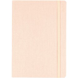 Debden Designer Diary Day To A Page A5 Textured Fabric Peach