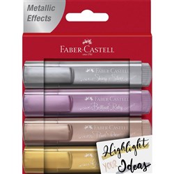 Faber-Castell Highlighter Metallic Assorted 4Pk