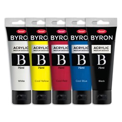 Byron Acrylic 75ml Primary Set 5 Cool Jasart