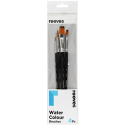 Reeves Water Colour Brushes Short Handle Set of 4 Jasart