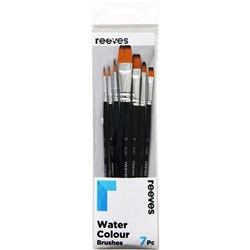 Reeves Water Colour Brushes Short Handle Set of 7 Jasart