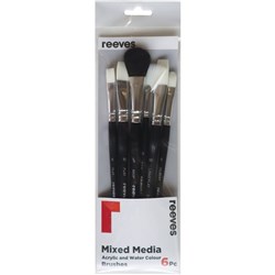 Reeves Mixed Media Brush Set of 6 Jasart