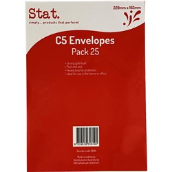 Stat Peel And Seal Envelope C5 Kraft - Gold Pack of 25 - 31619