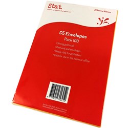 Stat Peel And Seal Envelope C5 Kraft - Gold Pack of 100