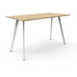 Eternity High Bar Table 1050Hx1800Wx750D Oak Top White Frame