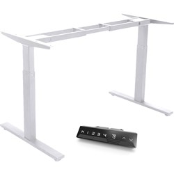 Infinity Electric Height Height Adjustable Desk Frame 2 Stage Leg 2 Motor White