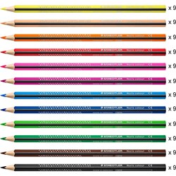 Staedtler Noris Colour Triangular Coloured Pencils Pack of 108 Assorted Colours