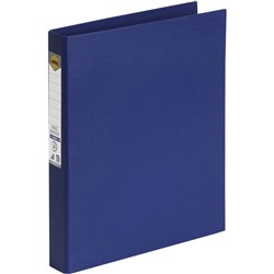 Marbig® Linen PE Binder A4 2D Ring 25mm Blue