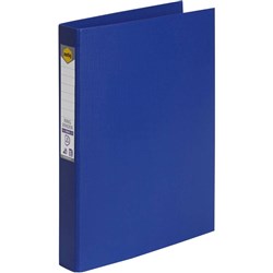 Marbig® Linen PE Binder A4 3D Ring 25mm Blue