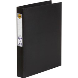 Marbig® Linen PE Binder A4 4D Ring 25mm Black