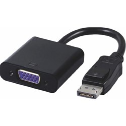 Astrotek Display Port DP To VGA Adapter Male to Female 20cm Black