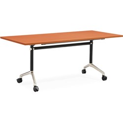 Rapidline Typhoon Flip Top Table 750Hx750Wx1500mmD Cherry Top Black Frame