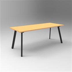 Rapidline Eternity Meeting Table 730Hx1800Wx900mmD Beech Top Black Base