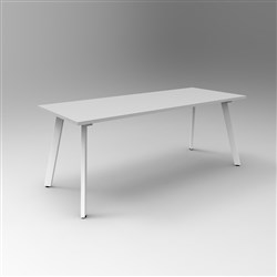 Rapidline Eternity Meeting Table 730Hx1800Wx900mmD Grey Top White Base