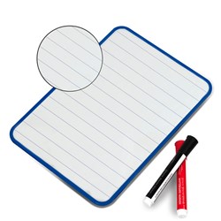 Doublesided A4 Whiteboard Magnetic Lined One Side