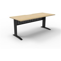 Rapidline Span Workstation 1800Wx750mmD Natural Oak & Black