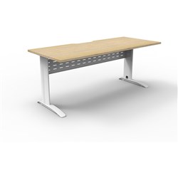 Rapidline Span Workstation 1800Wx750mmD Natural Oak & White