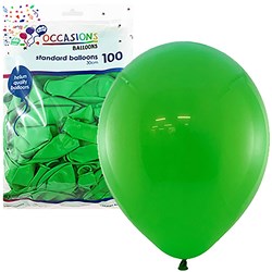 Alpen Balloons 30cm Green Pack of 100