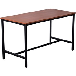 Rapidline High Bar Table 1050Hx900Wx1800mmD Cherry Top Black Frame